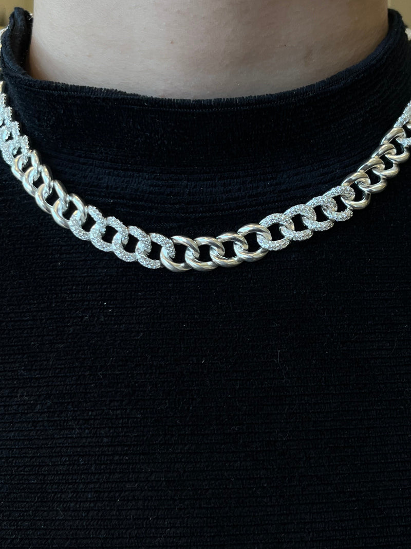 Colar corrente fecho quadrado