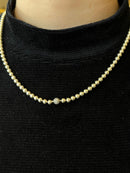 Colar bolinhas com centro zircônia