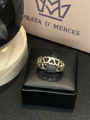 Anel coração vazado