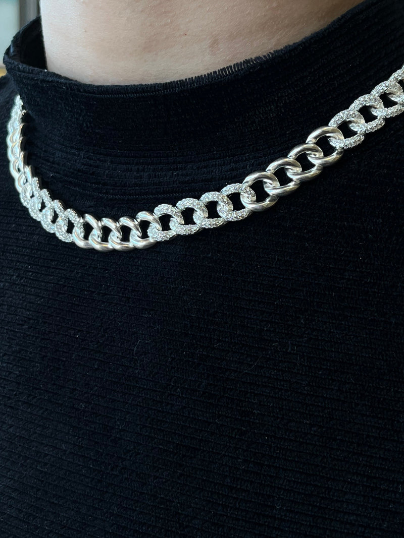 Colar corrente fecho quadrado