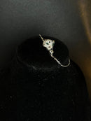 Pulseira onça branca cravejada