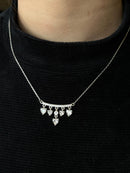 Colar corações de zircônia