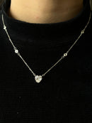 Colar coração de pedra zircônia