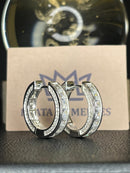 Brinco argola cravejado