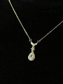 Colar gota v redondo ponta dupla