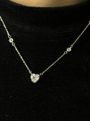 Colar coração de pedra zircônia