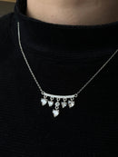 Colar corações de zircônia