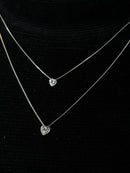 Colar corações zircônia duplo